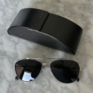 Oliver Peoples Silver and Black Sunglasses